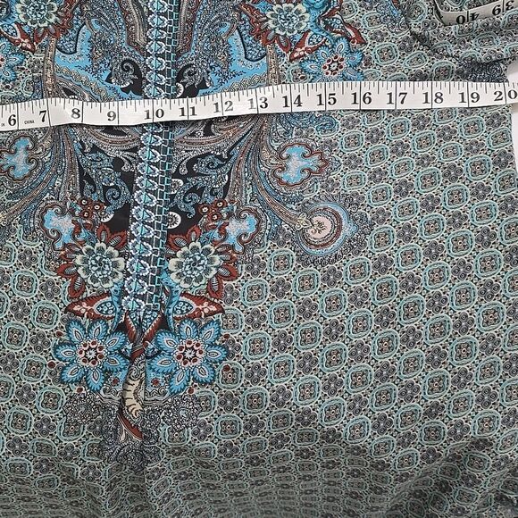 Carmen Marc Valvo silky peasant blouse M - Picture 5 of 6